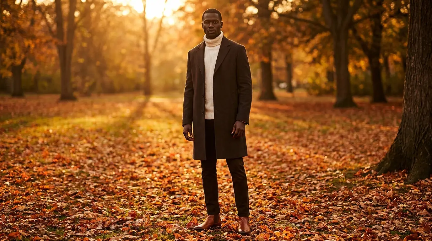 Dark Autumn color season - men's style palette