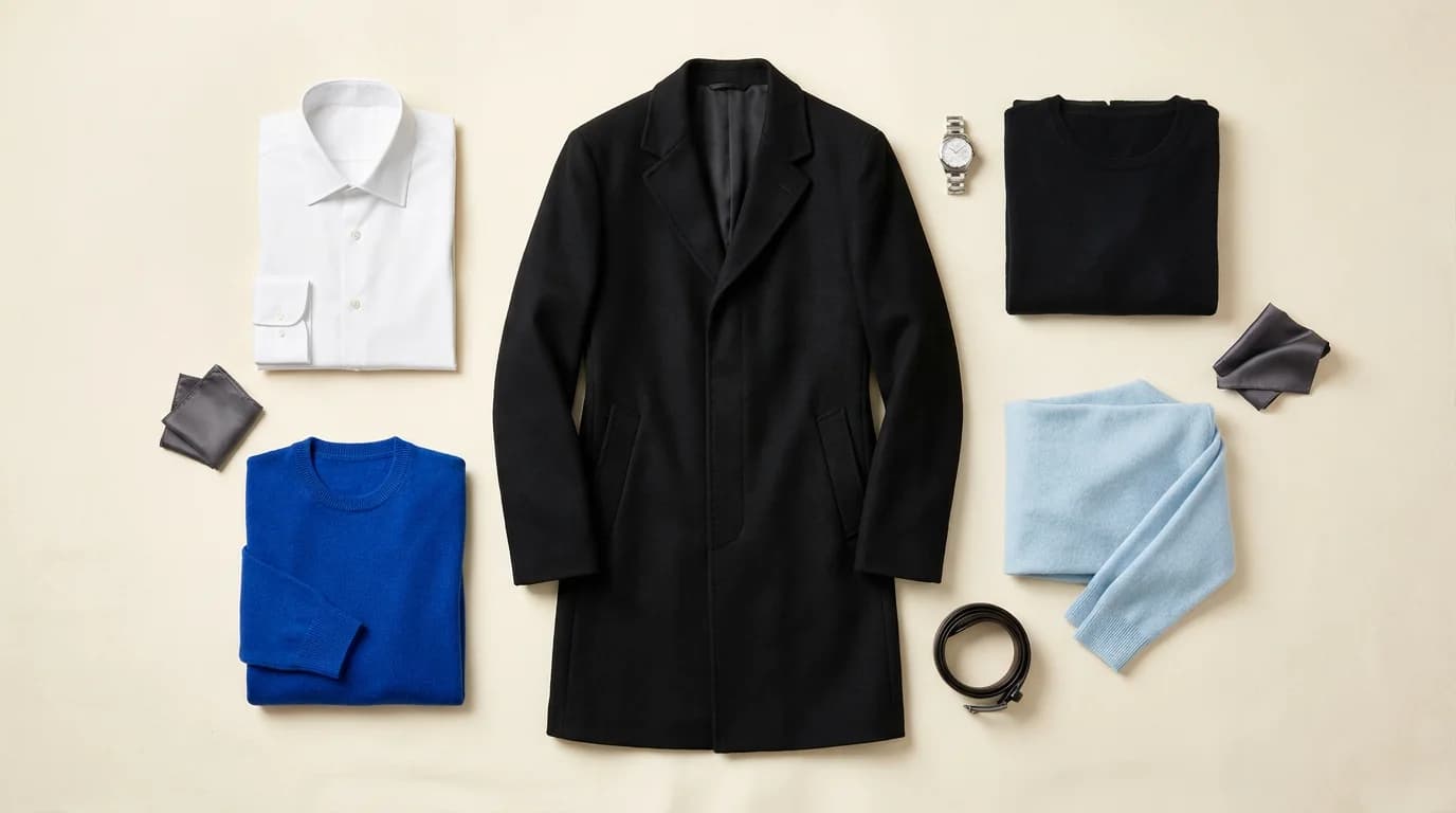 Bright Winter color season - men's style palette
